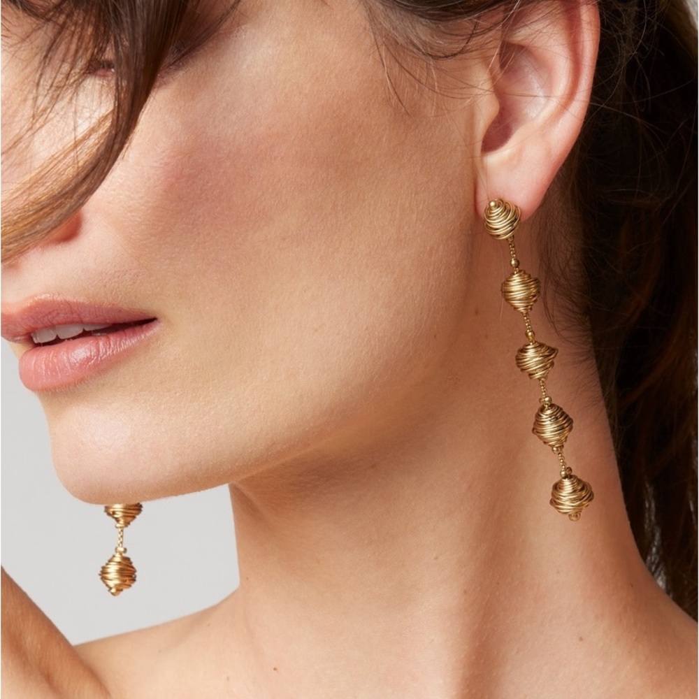 WHBM WIRE WRAP LINEAR EARRINGS - Picture 2 of 3